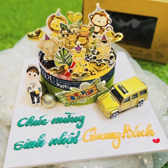 Chủ đề Bé Trai khu vườn động vật + xe hơi đồ chơi - size 16