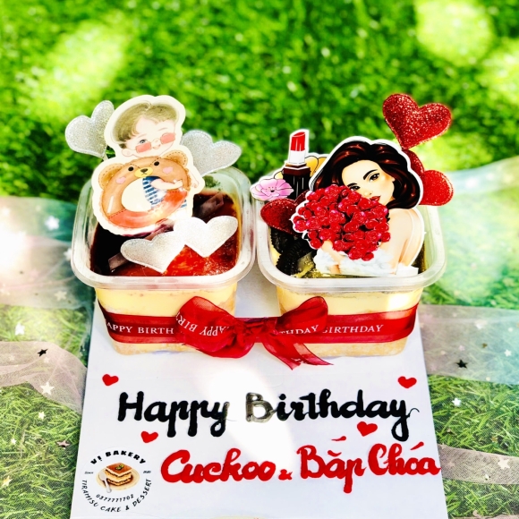 Set 2 hộp cô gái và em bé